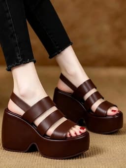 SANDAL CG ĐẾ LÕM 3 QUAI CAO 10CM SIÊU XINH 10