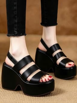 SANDAL CG ĐẾ LÕM 3 QUAI CAO 10CM SIÊU XINH 12
