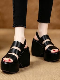 SANDAL CG ĐẾ LÕM 3 QUAI CAO 10CM SIÊU XINH 11