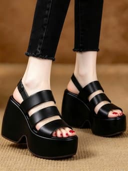 SANDAL CG ĐẾ LÕM 3 QUAI CAO 10CM SIÊU XINH 14