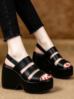 SANDAL CG ĐẾ LÕM 3 QUAI CAO 10CM SIÊU XINH 16