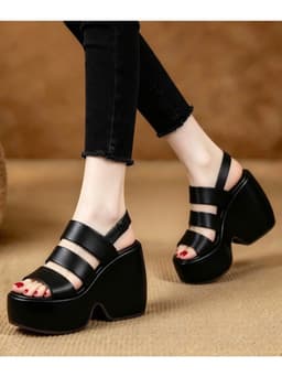 SANDAL CG ĐẾ LÕM 3 QUAI CAO 10CM SIÊU XINH 13