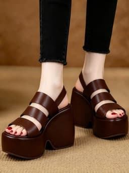 SANDAL CG ĐẾ LÕM 3 QUAI CAO 10CM SIÊU XINH 17