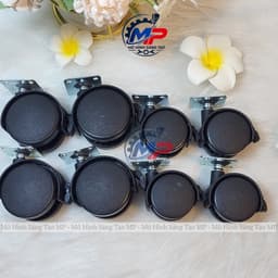 Bộ 4 Bánh Xe Nhựa Có Khóa Bánh Bass Xoay BX-01 8