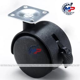 Bộ 4 Bánh Xe Nhựa Có Khóa Bánh Bass Xoay BX-01 5