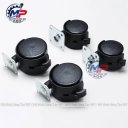 Bộ 4 Bánh Xe Nhựa Có Khóa Bánh Bass Xoay BX-01 4