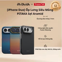 [iPhone Duo] Ốp Lưng Siêu Mỏng PITAKA Sợi Aramid - Nâng tầm đẳng cấp - Bảo hành 12 tháng chính hãng 1