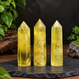 Trụ Tinh Thể Thạch Anh Vàng - Đá Phong Thủy Thiên Nhiên Giàu Năng Lượng, Thiền Định, Tarot (7~9 cm) 1