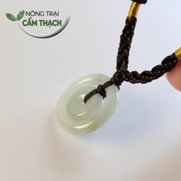 [Nông Trại Cẩm Thạch] Mặt Dây Khấu Mẫu Tử Ngọc Cẩm Thạch Phỉ Thúy Tự Nhiên Type A kèm kiểm định, kích thước 23mm 2