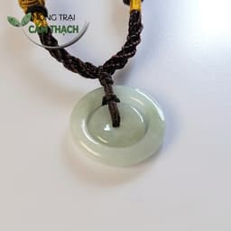 [Nông Trại Cẩm Thạch] Mặt Dây Khấu Mẫu Tử Ngọc Cẩm Thạch Phỉ Thúy Tự Nhiên Type A kèm kiểm định, kích thước 23mm 4