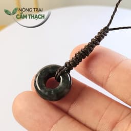 [Nông Trại Cẩm Thạch] Móc Treo Điện Thoại, Túi Xách Ngọc Cẩm Thạch Phỉ Thúy Gà Đen Tự Nhiên Type, phong cách đơn giản 3