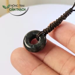 [Nông Trại Cẩm Thạch] Móc Treo Điện Thoại, Túi Xách Ngọc Cẩm Thạch Phỉ Thúy Gà Đen Tự Nhiên Type, phong cách đơn giản 4