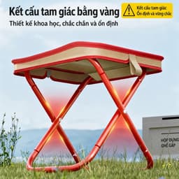 Ghế Đẩu Mini Xếp Gọn Túi Xách 28x23x25cm và GH23. LMS 3