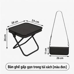 Ghế Đẩu Mini Xếp Gọn Túi Xách 28x23x25cm và GH23. LMS 2