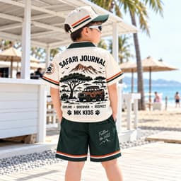Set Bộ Bé Trai Zebra MK Kids Áo Sơ Mi Cộc Tay Đi Chơi Mùa Hè Chất Lụa Mịn Thoáng Mát 2-10 Tuổi 8