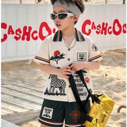 Set Bộ Bé Trai Zebra MK Kids Áo Sơ Mi Cộc Tay Đi Chơi Mùa Hè Chất Lụa Mịn Thoáng Mát 2-10 Tuổi 7