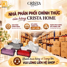 HỘP THỦY TINH ĐỰNG GIẤY ĂN VÂN KIM CƯƠNG CRISTA HOME 60250 -  ĐIỂM NHẤN TINH TẾ CHO MỌI KHÔNG GIAN 2