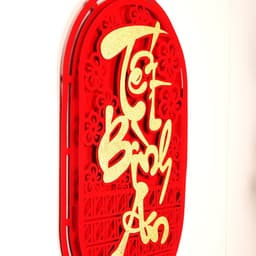 Dải Treo Tường 3D Dáng Bầu Phủ Nhũ Vàng Đón Tết Bình An Rước Lộc Vào Nhà T170 7
