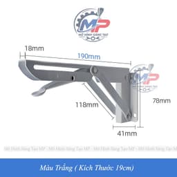 1 Bộ (2 Cái) Giá Đỡ Bàn Gập Gọn, Bản Lề Gập Gọn Thông Minh, Ke Gấp Gọn PGT-12 3