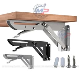 1 Bộ (2 Cái) Giá Đỡ Bàn Gập Gọn, Bản Lề Gập Gọn Thông Minh, Ke Gấp Gọn PGT-12 1