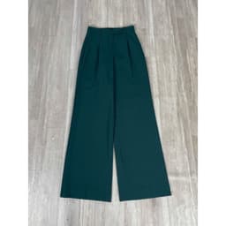 [ Hiền BigSize] Quần Tây Dài Nữ Ống Suông Cạp Cao Xếp Li,Phong Cách Hàn Quốc Màu Xanh Đậm Tôn Dáng 3