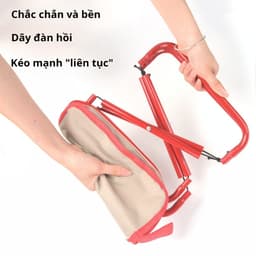 Ghế Đẩu Mini Xếp Gọn Túi Xách 28x23x25cm và GH23. LMS 7