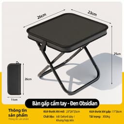 Ghế Đẩu Mini Xếp Gọn Túi Xách 28x23x25cm và GH23. LMS 4