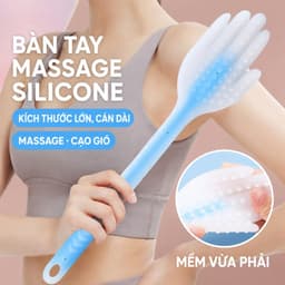 Cây Đấm Lưng Silicon Hình Bàn Tay, Hình Tròn 33cm và Gậy Gãi Lưng Móc Khóa Rút Gọn Bàn Tay. LMS 4
