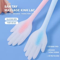 Cây Đấm Lưng Silicon Hình Bàn Tay, Hình Tròn 33cm và Gậy Gãi Lưng Móc Khóa Rút Gọn Bàn Tay. LMS 3