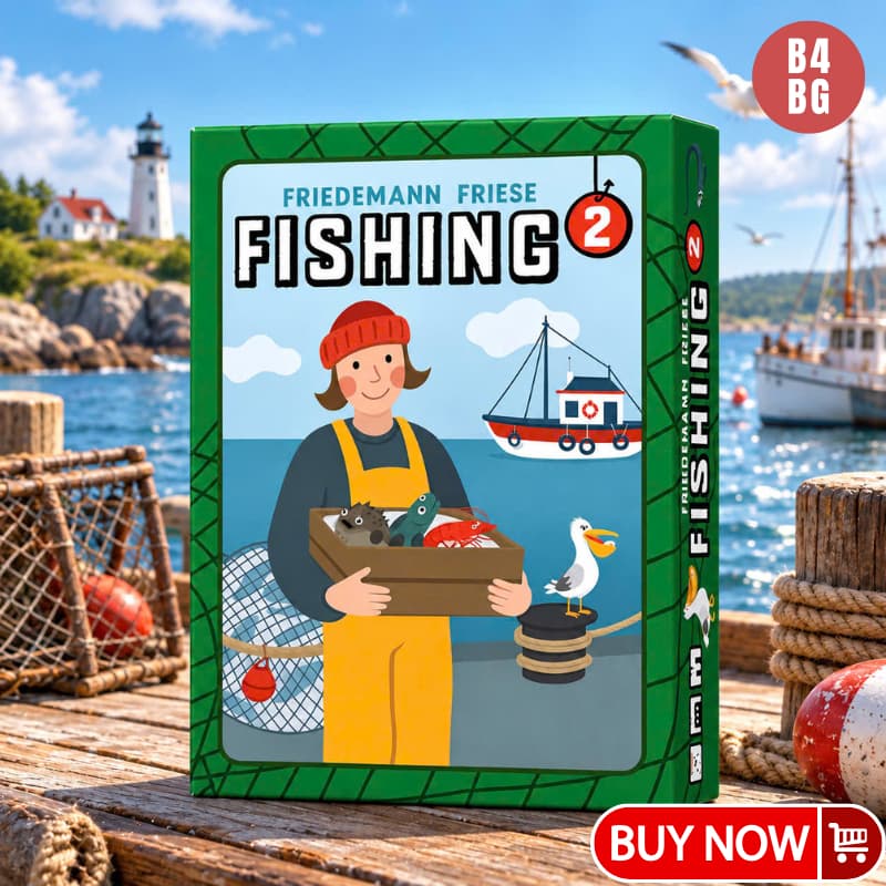 Fishing 2 Board Game Friedemann Friese  – Game Thẻ Bài Trick-Taking Chiến Thuật Câu Cá 3–5 Người, Bản Standalone B4BG