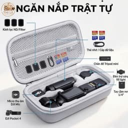 Hộp Đựng Túi Cho DJI Osmo Pocket 4 Vỏ Bảo Vệ Camera Nylon Hộp Bảo Quản Du Lịch Túi Xách Di Động 2
