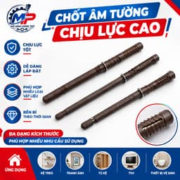 ( 2 Cái ) Chốt Âm Tường Đỡ Kệ Gỗ, Thanh Đỡ Tấm Kệ Âm, Phụ Kiện Lắp Tủ Kệ Nội Thất Chắc Chắn Chot-04 1