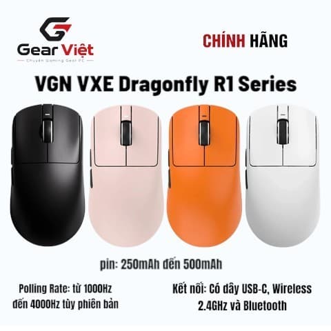 (CHÍNH HÃNG) Chuột không dây Gaming VGN VXE Dragonfly R1 Pro max