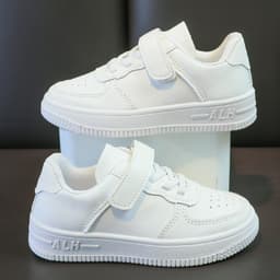 Giày thể thao trẻ em ALH màu trắng cho bé trai bé gái Giày sneaker quai dán [G-0011] 2
