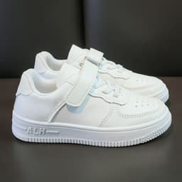 Giày thể thao trẻ em ALH màu trắng cho bé trai bé gái Giày sneaker quai dán [G-0011] 3