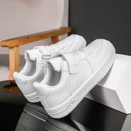 Giày thể thao trẻ em ALH màu trắng cho bé trai bé gái Giày sneaker quai dán [G-0011] 5