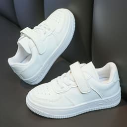 Giày thể thao trẻ em ALH màu trắng cho bé trai bé gái Giày sneaker quai dán [G-0011] 4