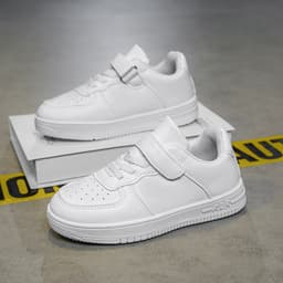 Giày thể thao trẻ em ALH màu trắng cho bé trai bé gái Giày sneaker quai dán [G-0011] 6
