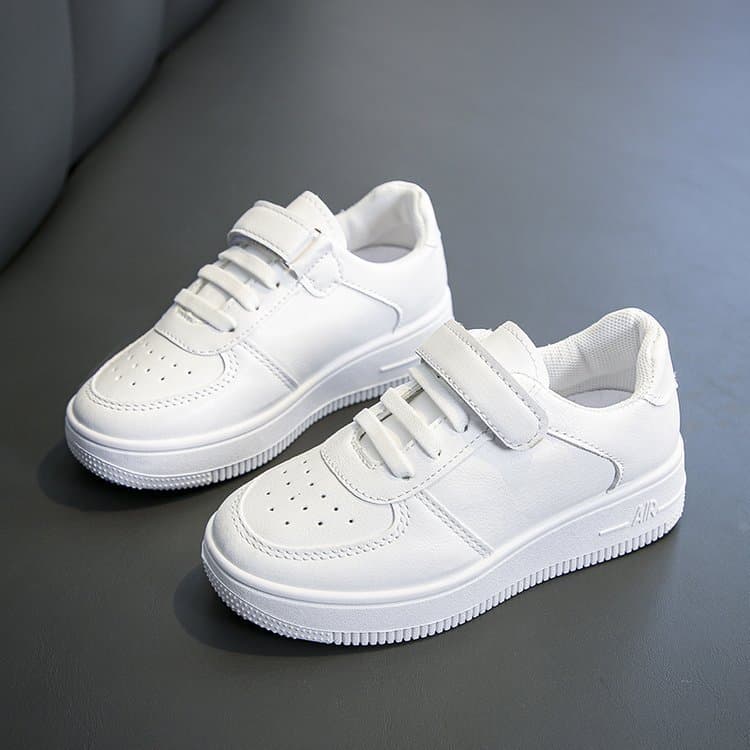 Giày thể thao trẻ em ALH màu trắng cho bé trai bé gái Giày sneaker quai dán [G-0011]