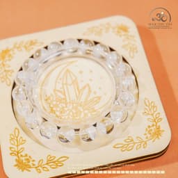 Ngọc Đan Tâm - Vòng Tay Thạch Anh Ưu Linh Trắng 10mm - Mệnh Kim & Mệnh Thủy 5