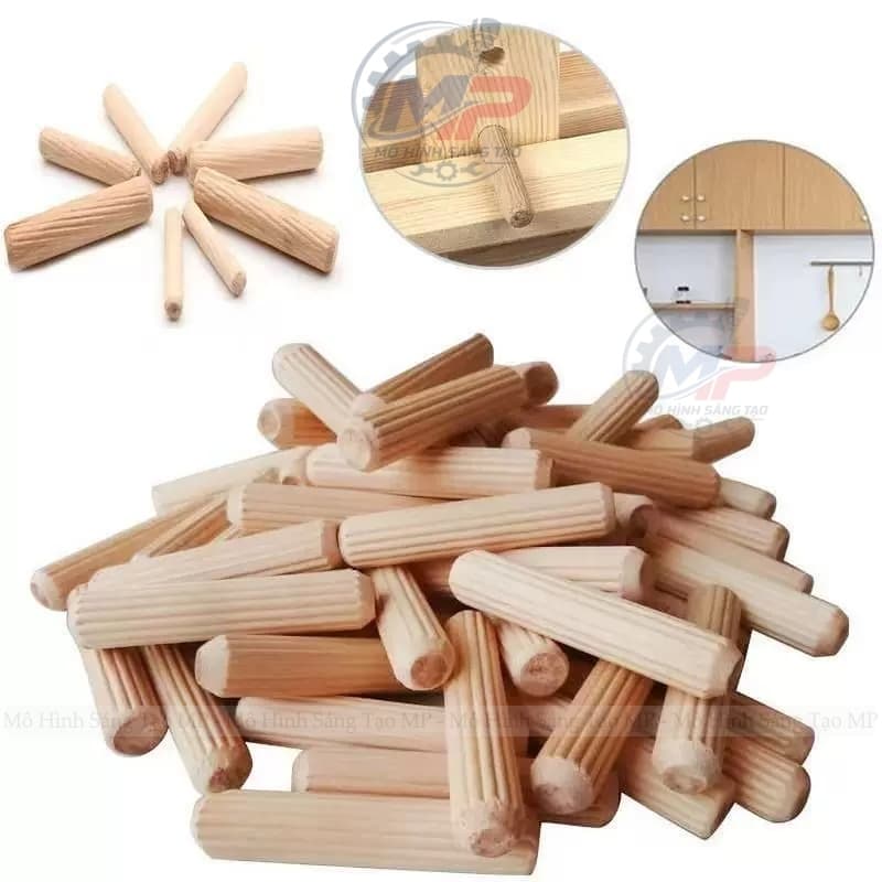 Chốt Gỗ Tròn (0.5kg - 1kg) , Chốt Gỗ Ghép Mộng Liên Kết, Chốt Gỗ Tròn 6mm, 8mm, 10mm, 12mm Chot-03