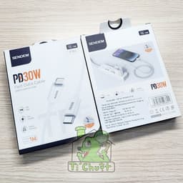 [C-L] Cáp Sạc Nhanh SENDEM TD-1M PD 30W USB-C to Lightning Dây Cao Su ZIN Chính Hãng 2