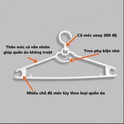 combo 100 móc nhựa nữ nam giá rẻ (móc dẹt) 6