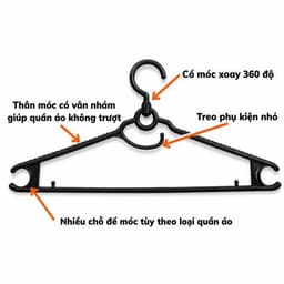 combo 100 móc nhựa nữ nam giá rẻ (móc dẹt) 5