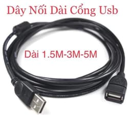 Cáp usb nối dài màu đen 1M5/ 3M/ 5M/ Cáp 2 Đầu USB 3.0 Đỏ 60cm 9