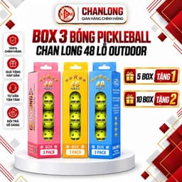 [CHÍNH HÃNG] Box 3 Bóng Pickleball CHANLONG 48 Lỗ Ngoài Trời, Bay Chuẩn, Đàn Hồi Tốt, Bền Chắc 1