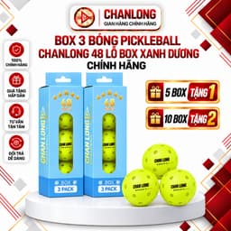Box 3 Bóng Pickleball CHANLONG 48 Lỗ Box Xanh Dương Chính Hãng, Bóng Tập Luyện Thi Đấu Nảy Đều 1