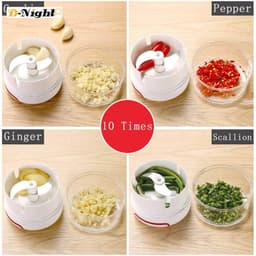 Máy Xay Tỏi Xài Pin 250ml 50w Mẫu 2022 và Dụng Cụ Xay Tỏi Ớt Kéo Tay Mẫu Trắng/ Máy Xay Tỏi ớt (Heo). LMS 9