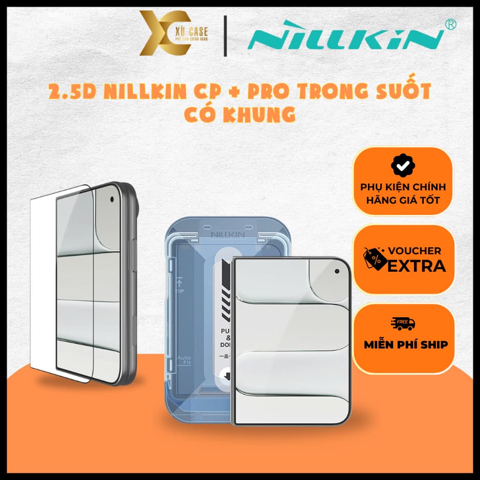 [Có iPDUO] Cường Lực 2.5D NILLKIN CP + Pro Trong Suốt Có Viền Đen Có Khung Dán Chính Hãng cho iP DUO