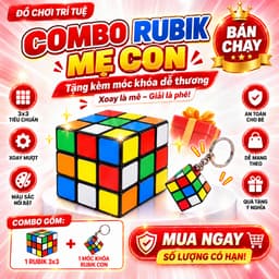 Rubik 3x3 - Khối Lập Phương Xoay 3 Tầng Nhiều Màu, Đồ Chơi Trí Tuệ Rèn Luyện Tư Duy Cho Bé 7